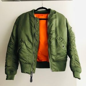 Alpha Industries Green bomber jacket